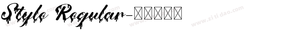 Style Regular字体转换